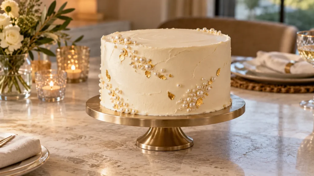 Textured modern sculptural cake